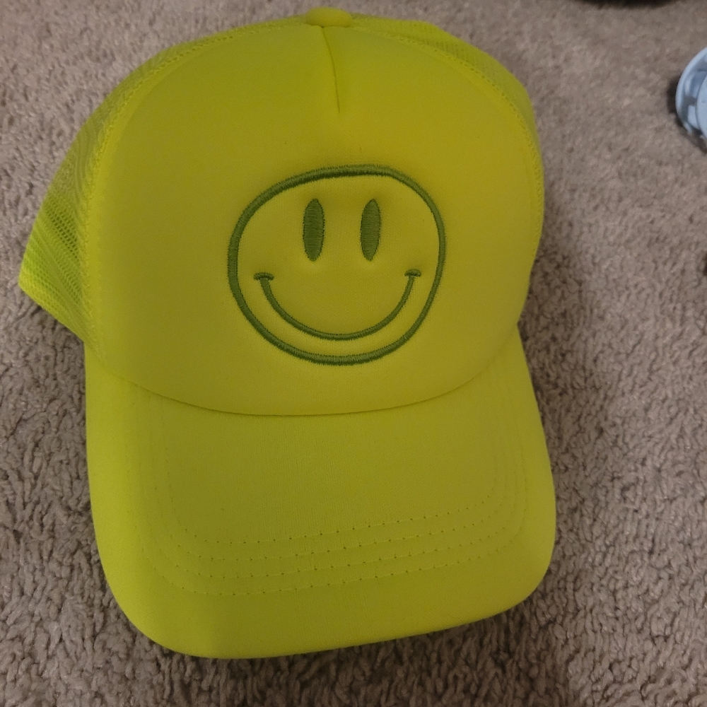 Hobby Lobby Yellow Smiley Face Hat